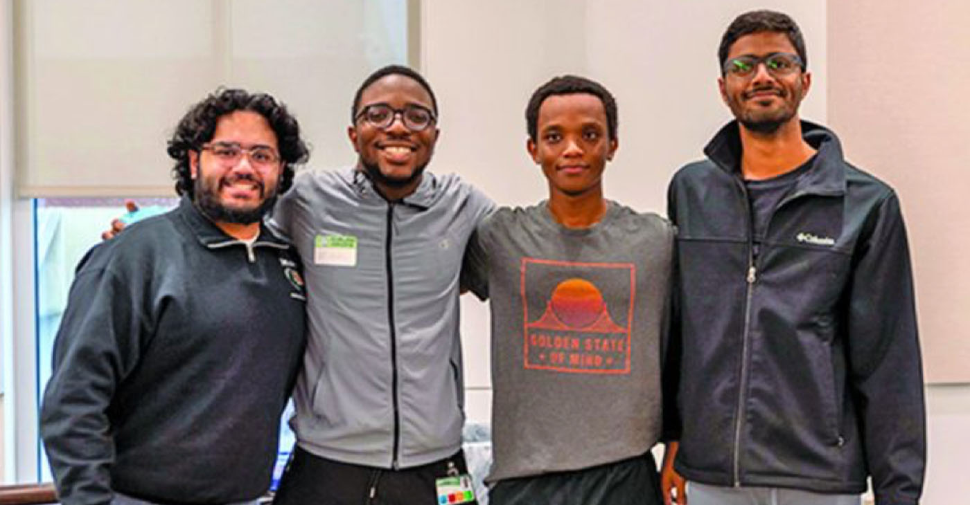 The University of Alabama at Birmingham’s team of four Department of Computer Science students was the top winner at Auburn Hacks 2024, the state of Alabama’s largest hackathon, along with an award for the best use of MongoDB, a developer data platform. (UAB)