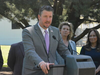Sen. Henry Stern (D-Calabasas) held a news conference in at the State Capitol on May 14 to discuss bills he authored that address online safety for children. CBM photo by Antonio Ray Harvey.